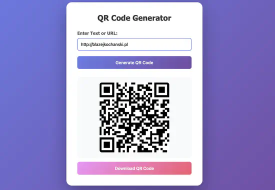Generator kodów QR